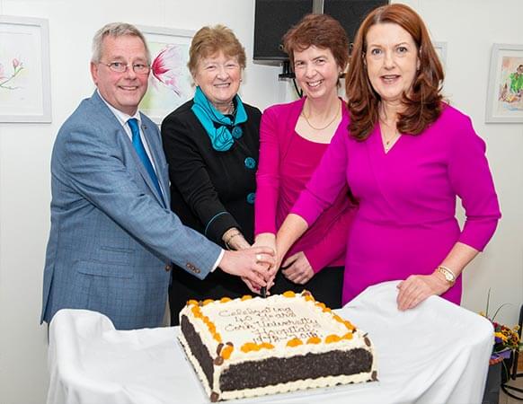 Tony McNamara Chief Executive Officer CUH, Geraldine McCarthy Chair of South/South West Hospital Group, Book Author Alicia St Leger and Helen Cahalane Director of Nursing CUH pictured at Cork University Hospital launches a book celebrating forty years of service to the community 1978-2018.