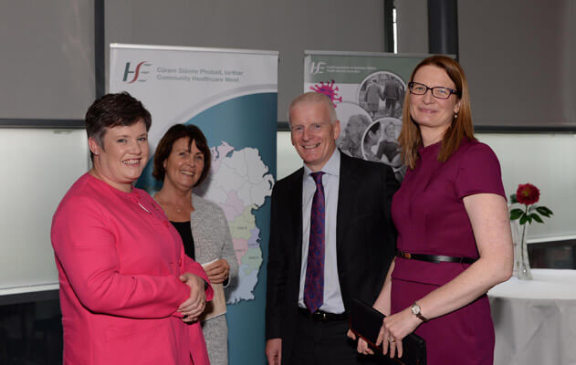 Judging Panel with Chief Officer: Grainne Colreavy, Health Business Services (HBS) Therese Cunningham, CHO1, HR Manager, Cavan Monaghan Tony Canavan, Chief Officer, Community Healthcare West and Mary Garvey, General Manager, Roscommon University Hospital.