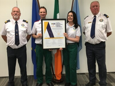Members of the National Emergency Operations Centre (Quality Improvement Unit) Patrick O’Brien, Control Manager, Philip Robinson & Aoife Nugent, Quality Improvement Auditors & Paul Cryan, Manager for Audit & Accreditation