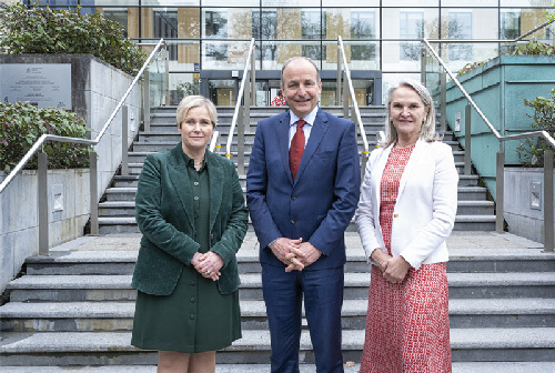 CEO of Marymount Dr Sarah McCloskey, An Tánaiste Micheal Martin and Head of College of Medicine UCC Prof. Helen Whelton