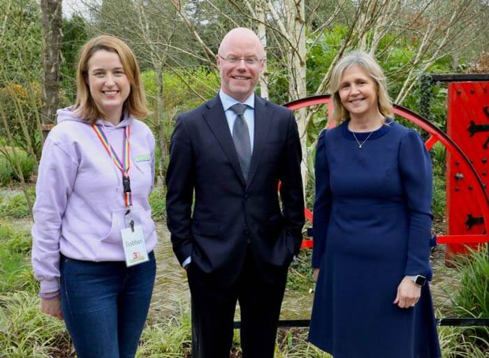 Pictured Stephen Donnelly, Minister for Health, Dee Ahearn CEO Barretstown and Head of Nursing Siobhan Kavanagh.